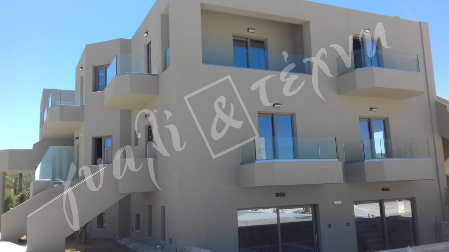 ΓΥΑΛΙΝΑ ΚΑΓΚΕΛΑ Γυάλινα κάγκελα,Χανιά,Κρήτη Ελλάδα,Γυάλινο κάγκελο στηθαία..