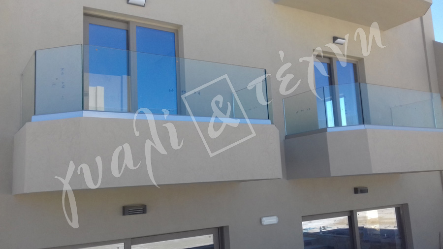 ΓΥΑΛΙΝΑ ΚΑΓΚΕΛΑ Γυάλινα κάγκελα,Χανιά,Κρήτη Ελλάδα,Γυάλινο κάγκελο στηθαία..