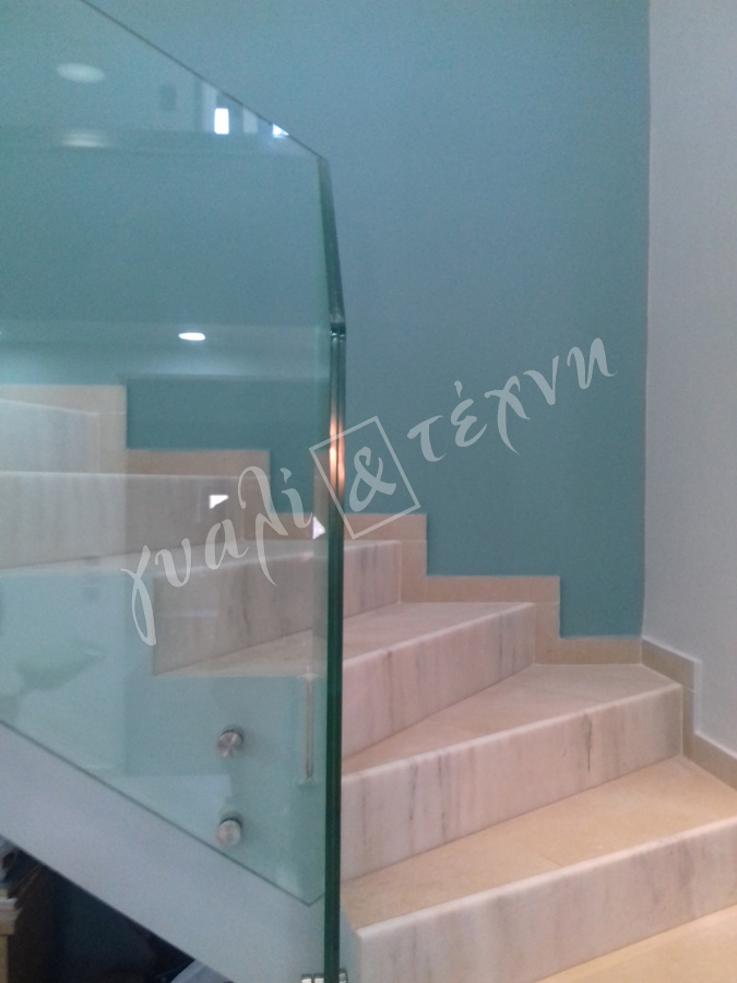 ΓΥΑΛΙΝΑ ΚΑΓΚΕΛΑ Γυάλινα κάγκελα,Χανιά,Κρήτη Ελλάδα,Γυάλινο κάγκελο στηθαία..