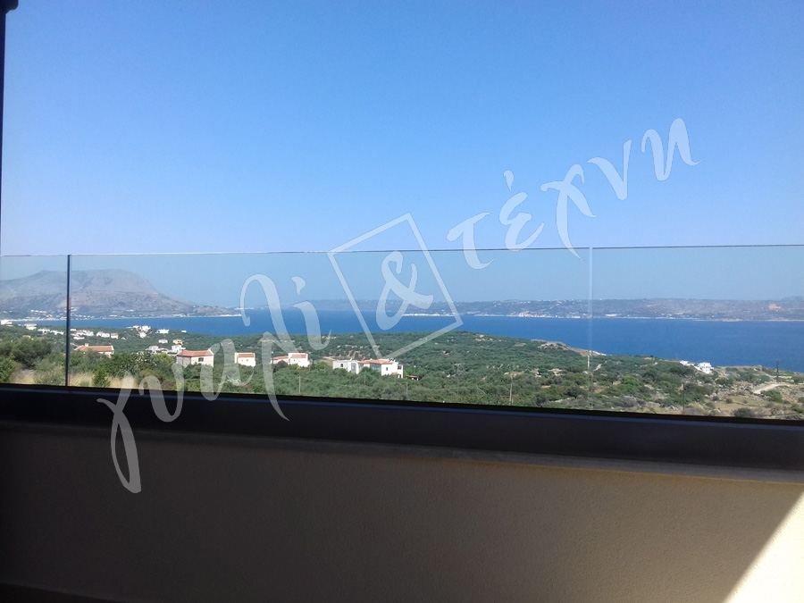 ΓΥΑΛΙΝΑ ΚΑΓΚΕΛΑ Γυάλινα κάγκελα,Χανιά,Κρήτη Ελλάδα,Γυάλινο κάγκελο στηθαία..