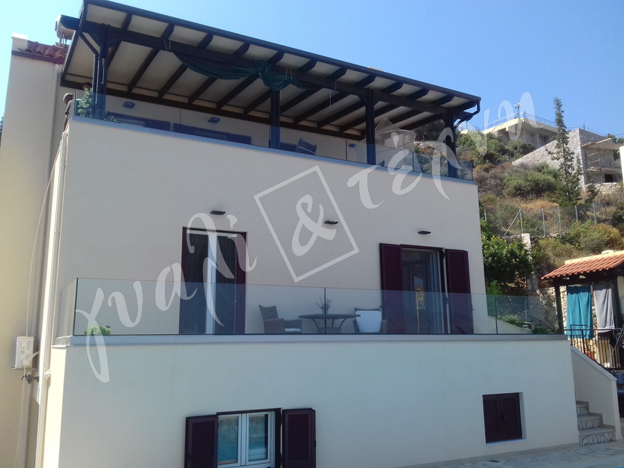 ΓΥΑΛΙΝΑ ΚΑΓΚΕΛΑ Γυάλινα κάγκελα,Χανιά,Κρήτη Ελλάδα,Γυάλινο κάγκελο στηθαία..