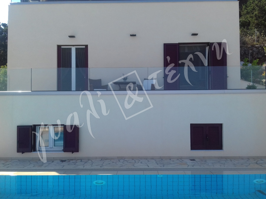 ΓΥΑΛΙΝΑ ΚΑΓΚΕΛΑ Γυάλινα κάγκελα,Χανιά,Κρήτη Ελλάδα,Γυάλινο κάγκελο στηθαία..