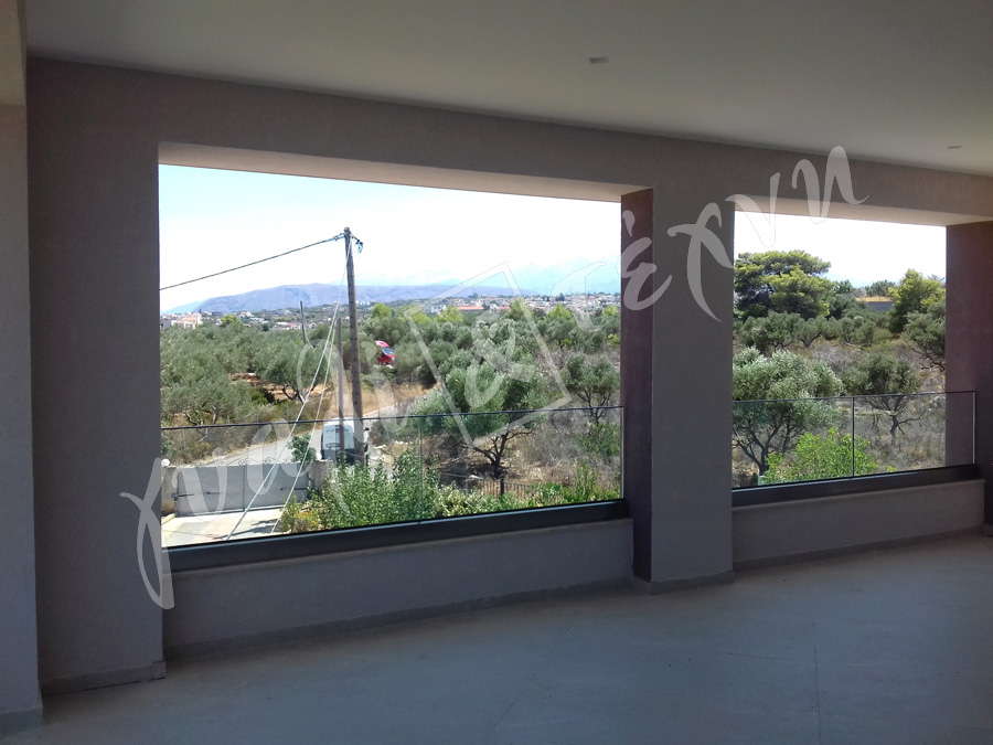 ΓΥΑΛΙΝΑ ΚΑΓΚΕΛΑ Γυάλινα κάγκελα,Χανιά,Κρήτη Ελλάδα,Γυάλινο κάγκελο στηθαία..