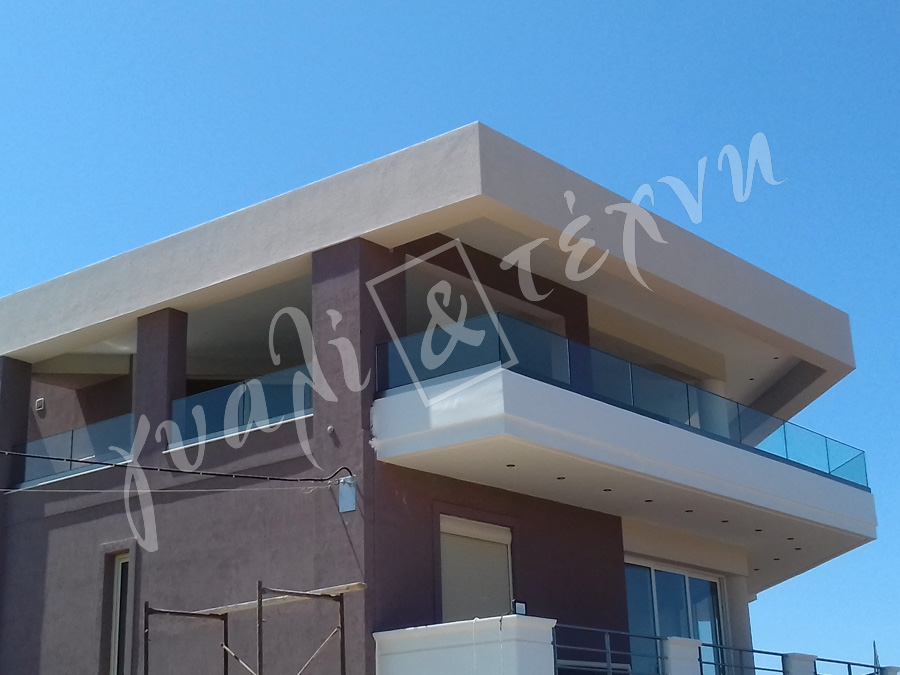 ΓΥΑΛΙΝΑ ΚΑΓΚΕΛΑ Γυάλινα κάγκελα,Χανιά,Κρήτη Ελλάδα,Γυάλινο κάγκελο στηθαία..