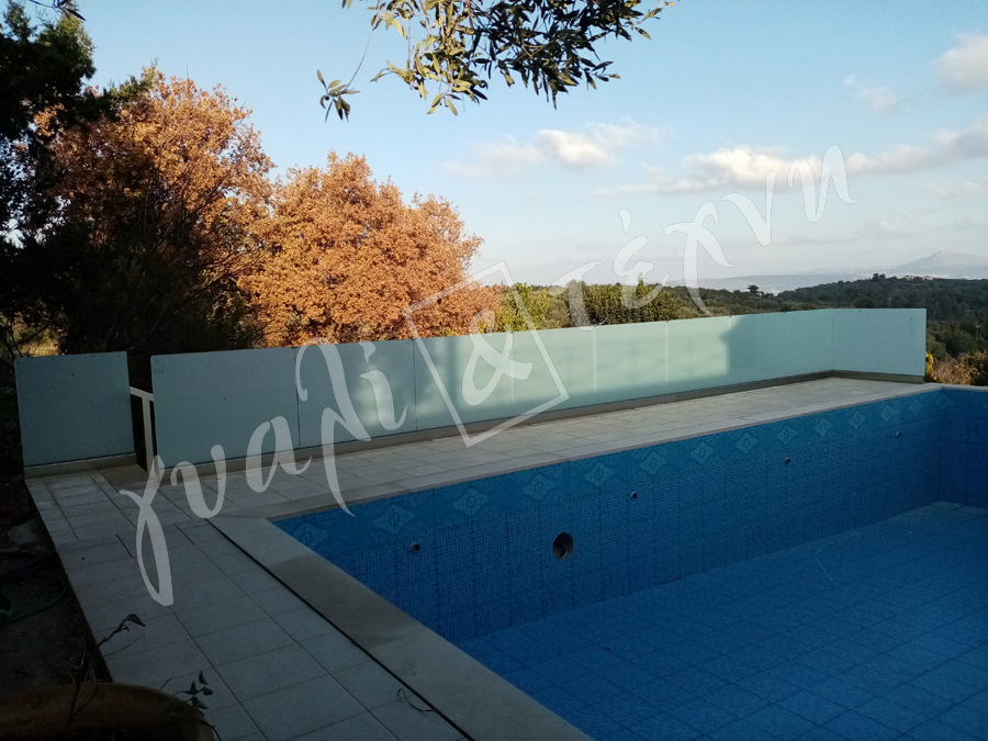 ΓΥΑΛΙΝΑ ΚΑΓΚΕΛΑ Γυάλινα κάγκελα,Χανιά,Κρήτη Ελλάδα,Γυάλινο κάγκελο στηθαία..