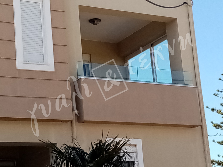 ΓΥΑΛΙΝΑ ΚΑΓΚΕΛΑ Γυάλινα κάγκελα,Χανιά,Κρήτη Ελλάδα,Γυάλινο κάγκελο στηθαία..