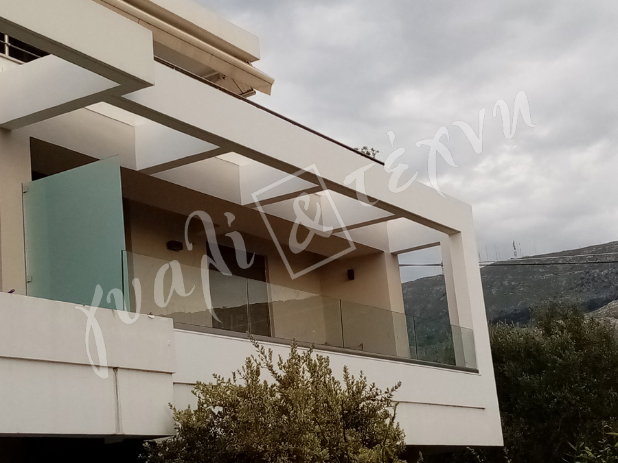 ΓΥΑΛΙΝΑ ΚΑΓΚΕΛΑ Γυάλινα κάγκελα,Χανιά,Κρήτη Ελλάδα,Γυάλινο κάγκελο στηθαία..