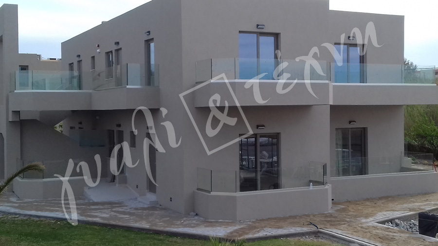 ΓΥΑΛΙΝΑ ΚΑΓΚΕΛΑ Γυάλινα κάγκελα,Χανιά,Κρήτη Ελλάδα,Γυάλινο κάγκελο στηθαία..