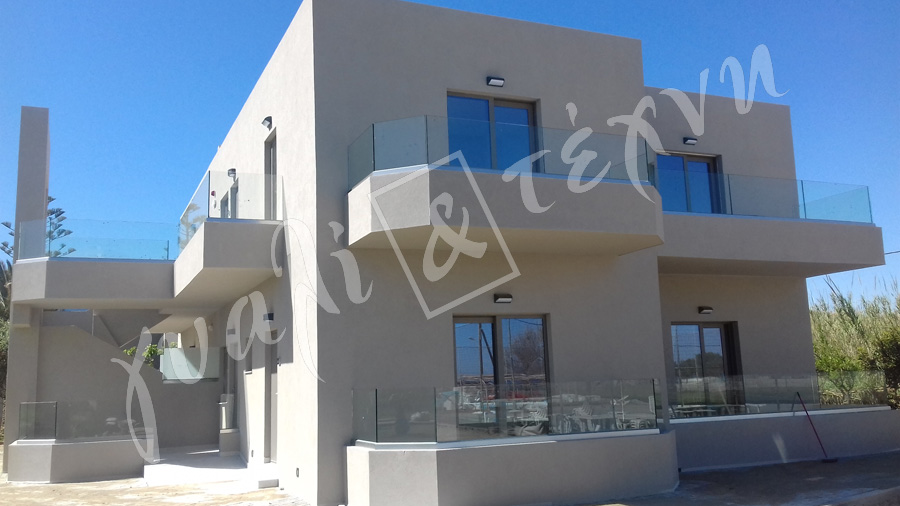 ΓΥΑΛΙΝΑ ΚΑΓΚΕΛΑ Γυάλινα κάγκελα,Χανιά,Κρήτη Ελλάδα,Γυάλινο κάγκελο στηθαία..