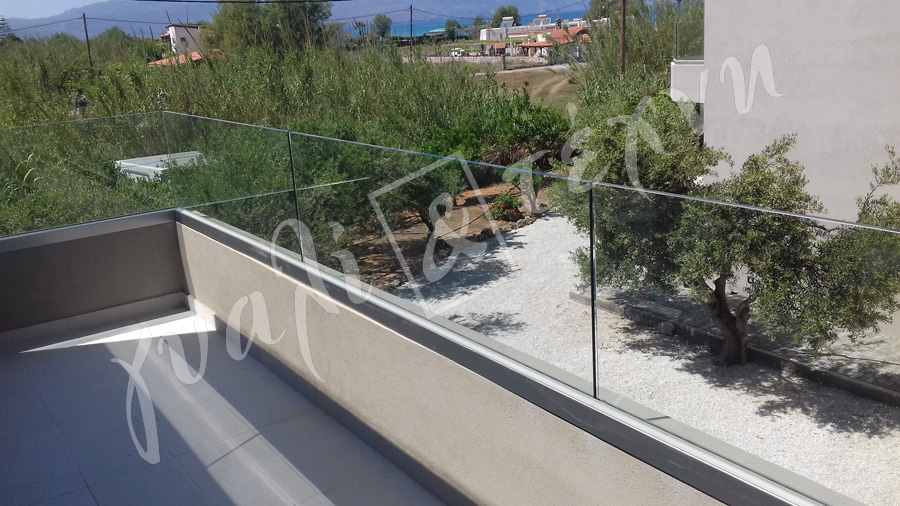 ΓΥΑΛΙΝΑ ΚΑΓΚΕΛΑ Γυάλινα κάγκελα,Χανιά,Κρήτη Ελλάδα,Γυάλινο κάγκελο στηθαία..