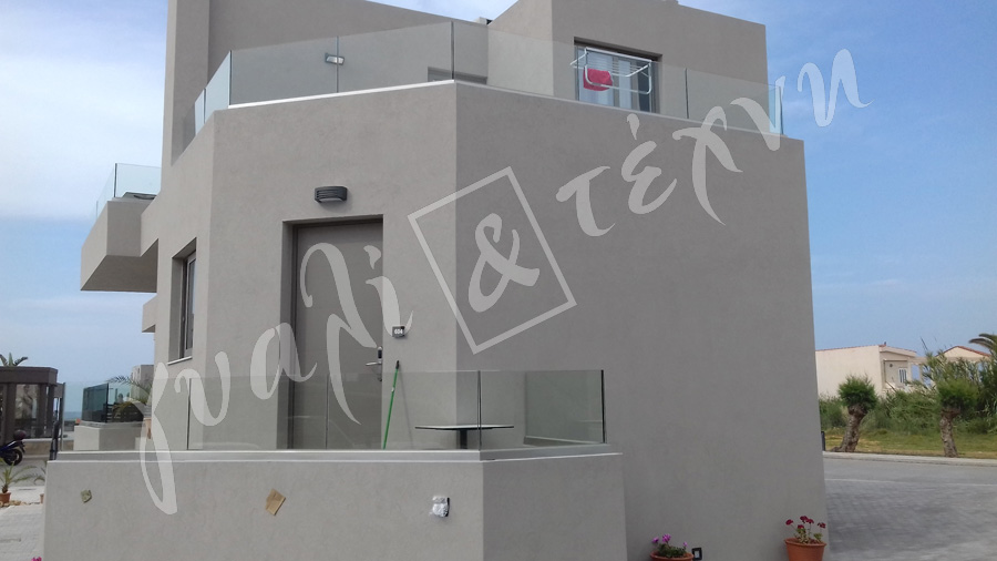 ΓΥΑΛΙΝΑ ΚΑΓΚΕΛΑ Γυάλινα κάγκελα,Χανιά,Κρήτη Ελλάδα,Γυάλινο κάγκελο στηθαία..